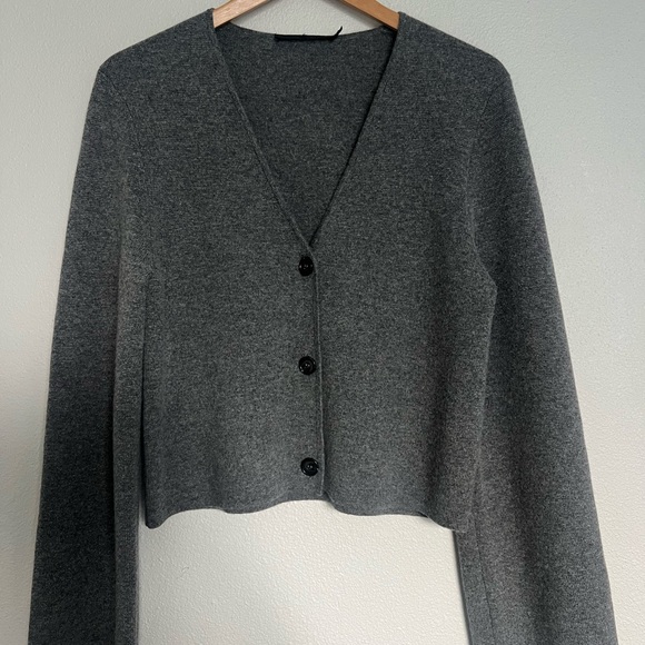 Jenni Kayne Chelsea Cardigan Grey Derby Wool & Cashmere Size Small - Picture 4 of 8